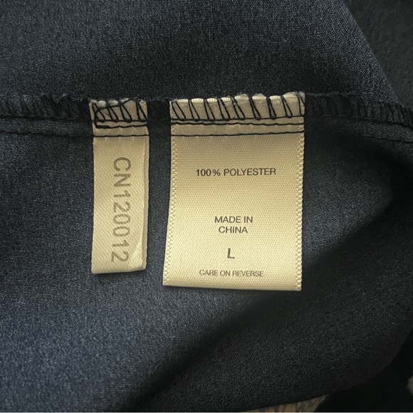 Dressbarn Summer Navy Blue Dress – Size Large - Picture 5 of 8